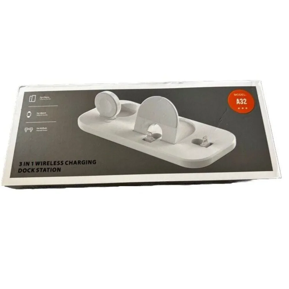 Wireless charging Dock station 3 in 1‎ Phone Watch And Fits Earpods